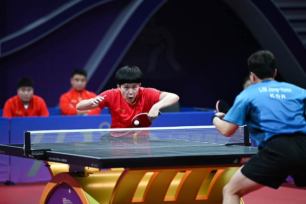 亚运乒乓男团中国3:0击败韩国夺八连冠