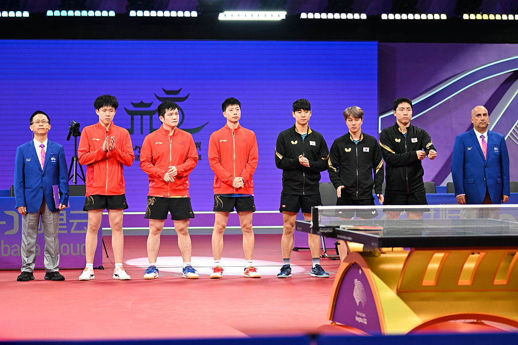 亚运乒乓男团中国3:0击败韩国夺八连冠