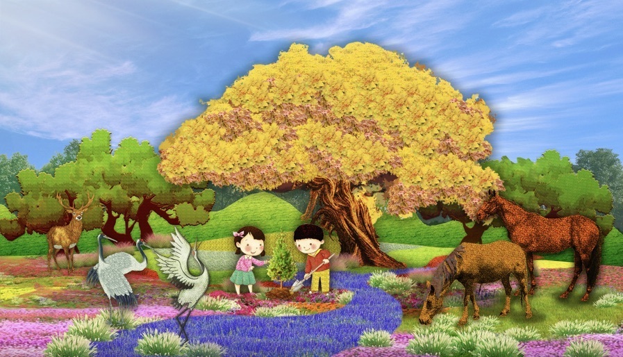 2023国庆摆花方案公布,大花篮里首次装上了“五谷”