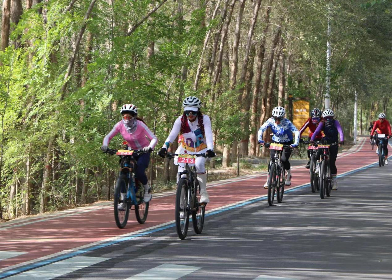 “滨河九粮液”杯2023首届环沙漠公园山地自行车公路赛在武威鸣枪开赛
