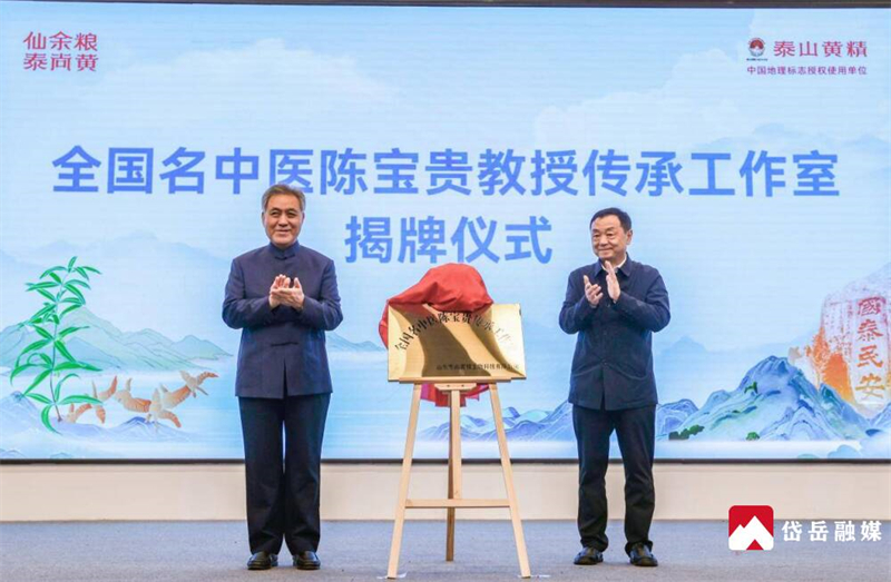 泰山黄精赋能大健康讲座暨全国名中医陈宝贵教授传承工作室揭牌仪式在岱岳区举行  