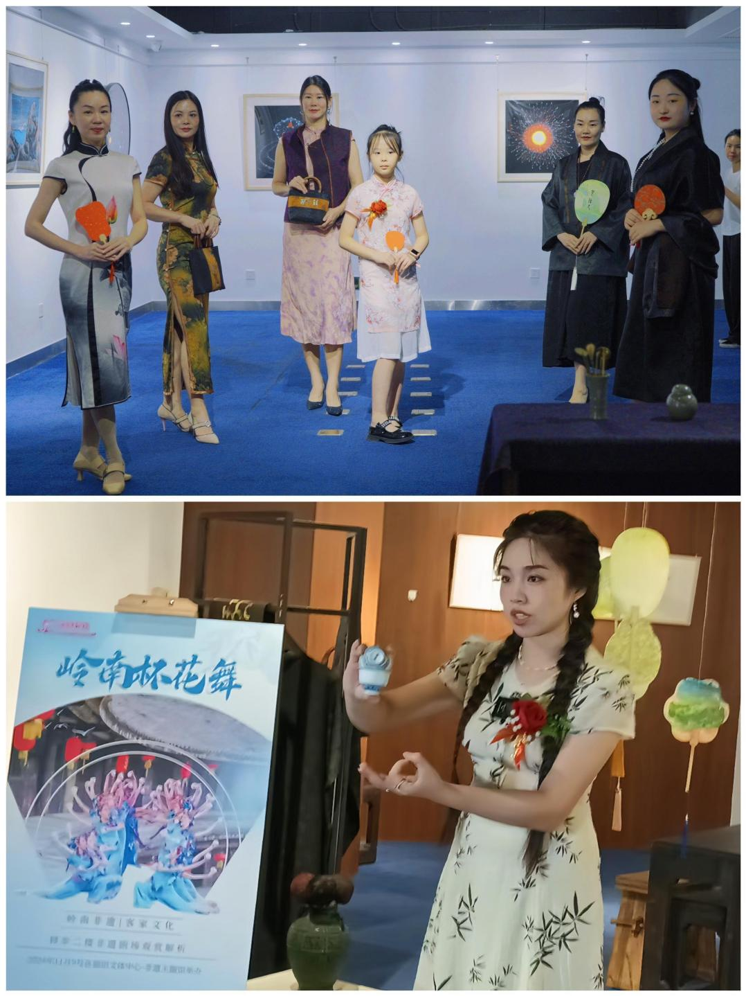 象形纹饰艺术展与深圳女孩齐聚福田—客家杯花舞展现非遗新魅力