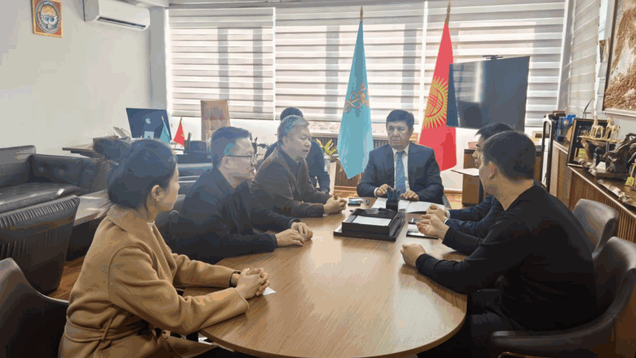 中亚广东总商会陪同中国贸促会中亚代表处拜会吉尔吉斯国家工商会