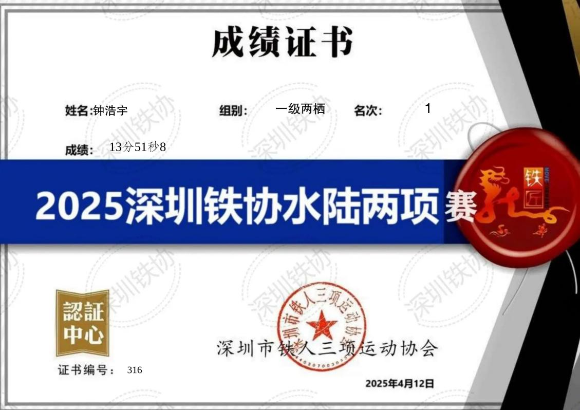 钟浩宇：小铁人冠军的成长故事