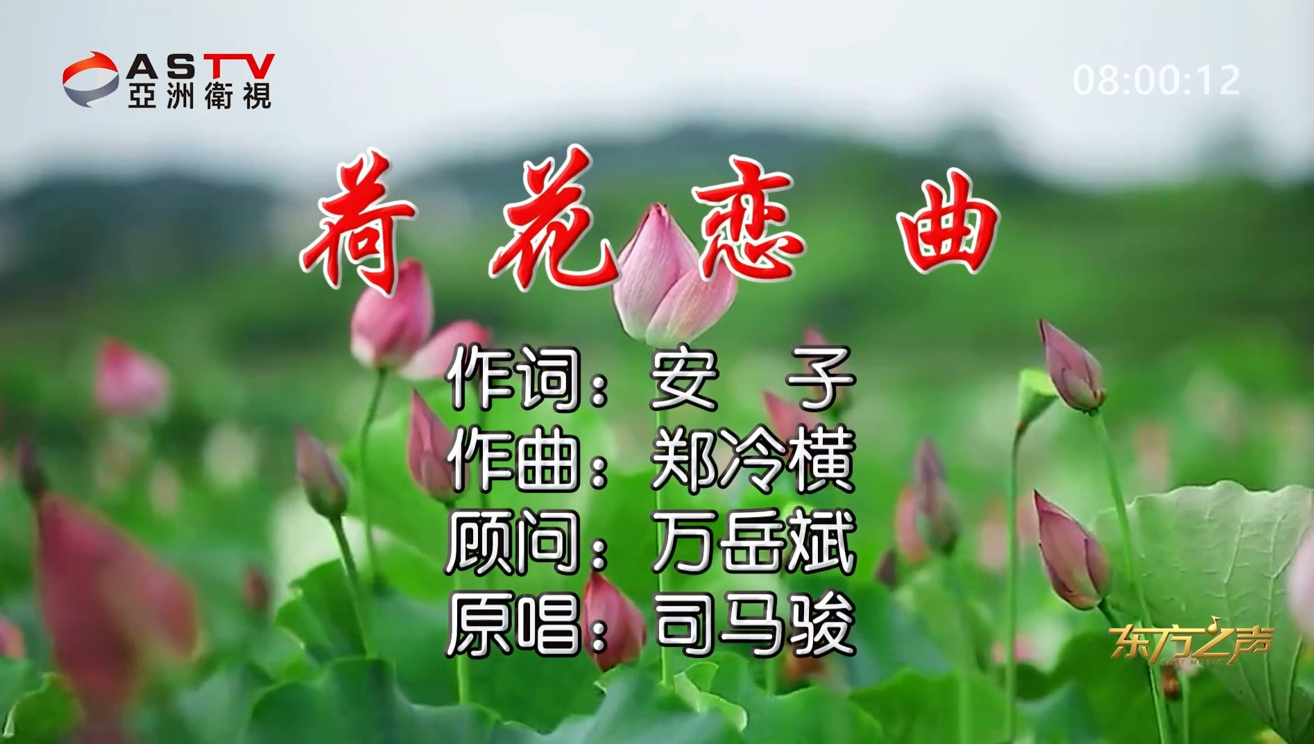 金典音乐汇：《荷花恋曲》作词：安 子  作曲：郑冷横  演唱：司马骏