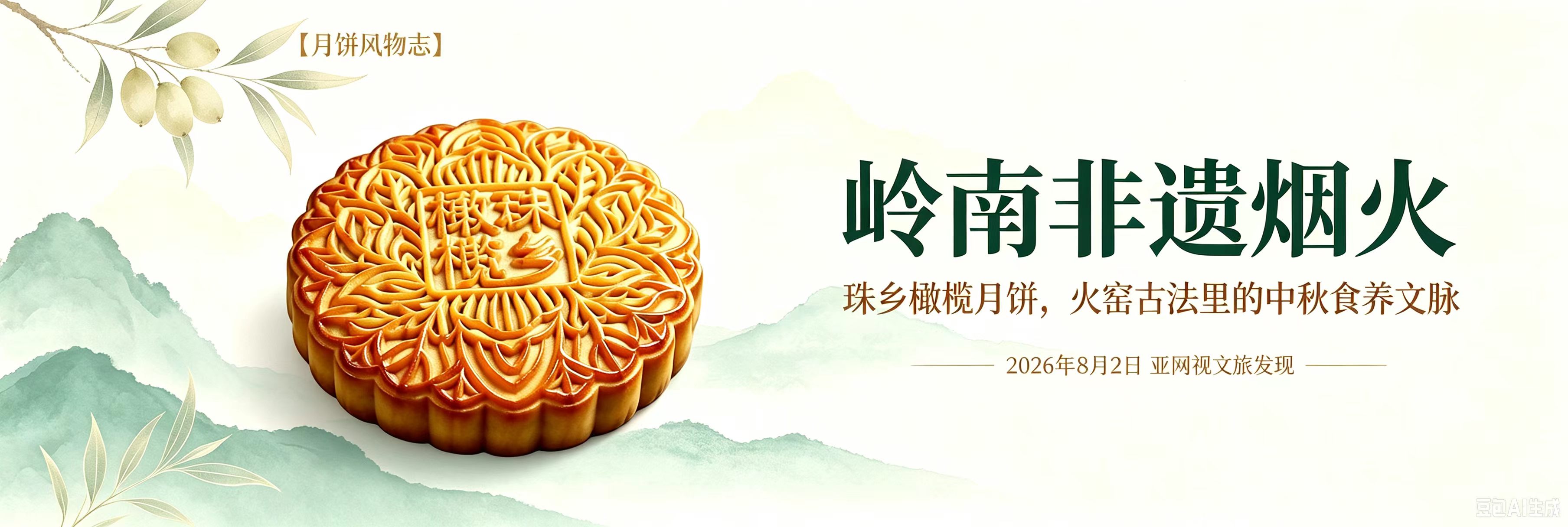 【月饼风物志】岭南非遗烟火:珠乡橄榄月饼,火窑古法里的中秋食养文脉